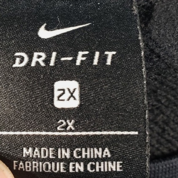 Nike Dri Fit Women's 2X Black Cropped Just Do It Swoosh Athletic Seeatshirt - Picture 5 of 6